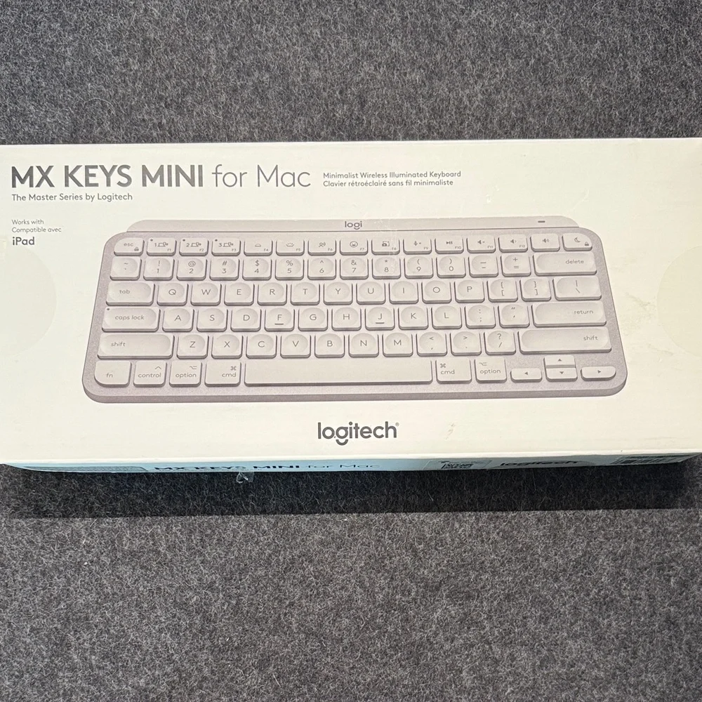 Logitech MX Keys Mini for Mac in White/Pale Gray
